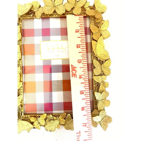 Nicole Miller Butterfly Photo Frame 5 x 7 Vertical Horizontal Gold Resin Gift - Picture 10 of 11